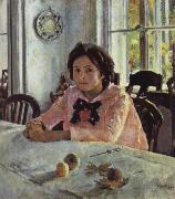Valentin Serov Girl awith Peaches Spain oil painting reproduction